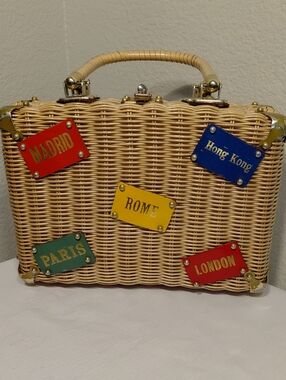 60's Wicker Travel-Style Handbag